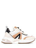 Sneakers marble woman white camel