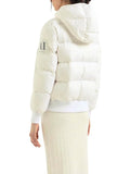 AX ARMANI D Piumino puffer con polsini e logo bianco