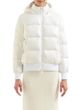 AX ARMANI D Piumino puffer con polsini e logo bianco