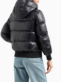 AX ARMANI D Piumino puffer cappuccio nero