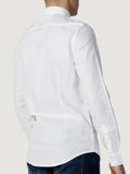 AX ARMANI U Camicia con colletto interno a righe B.CO/BLU