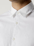 AX ARMANI U Camicia con colletto interno a righe B.CO/BLU