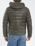 BLAUER U Piumino cappuccio trapuntato Acton verde con interno beige VERDE/BEIGE