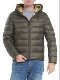 BLAUER U Piumino cappuccio trapuntato Acton verde con interno beige VERDE/BEIGE