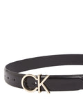 CK ACC.D COL Cintura in pelle re-lock ck logo belt 30mm nero