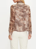 GUESS A D PRE Blusa manica lunga Brigitte bowed ANIMALIER