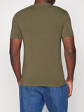 GUESS A U COL T-shirt manica corta core OLIVA