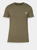 GUESS A U COL T-shirt manica corta core OLIVA