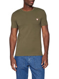 GUESS A U COL T-shirt manica corta core OLIVA