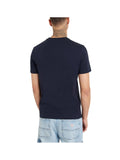 GUESS A U PRE T-shirt basic logo iridescent blu