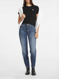 GUESS J D COL T-shirt regular mini triangle nero