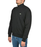 LACOSTE U Felpa zip con logo coccodrillo nero