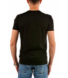 LACOSTE U T-shirt in pima cotton con piccolo logo nero