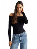 LIU JO 3.0 Maglioncino con scollo off the shoulder nero