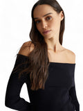 LIU JO 3.0 Maglioncino con scollo off the shoulder nero