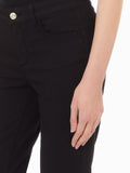 LIU JO JEANS Pantaloni con strass sul risvolto nero