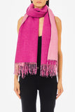 LIU JO SOFT ACC1 Sciarpa maxi con logo fucsia