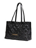 LOVE MOSCHINO COL Borsa trapuntata con logo oro nero