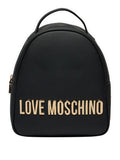 LOVE MOSCHINO PRE Zaino con logo oro nero