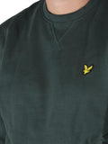 LYLE & SCOTT U Felpa basic girocollo con logo verde