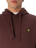 LYLE & SCOTT U Felpa cappuccio basic con logo MOGANO