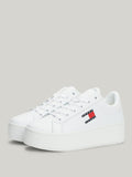 TOMMY J D CAL Sneakers flatfform bianco