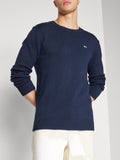 TOMMY J U Maglioncino girocollo slim essential NAVY