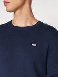 TOMMY J U Maglioncino girocollo slim essential NAVY