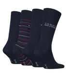 TOMMY U CALZE Giftbox da 4 paia di calzini monogram NAVY