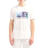 AX ARMANI U T-shirt stampa logo A X bianco