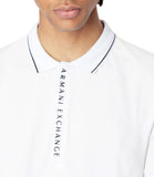 AX ARMANI U Polo con logo sul colletto bianco