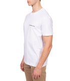 CK J U COL T-shirt con piccolo logo bianco
