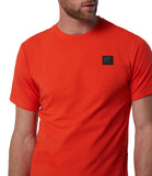 NORTH SAILS U T-shirt basic stretch con tag logo ARANCIONE