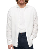 SUPERDRY Camicia studios casual linen bianco