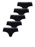 GUESS U.WEAR U Slip logato Guess pacco da 5 nero