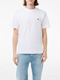 LACOSTE U T-shirt basic con logo bianco