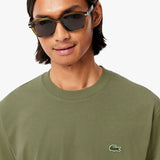 LACOSTE U T-shirt basic con logo verde