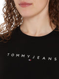 TOMMY J D PRE T-shirt basic linear slim nero