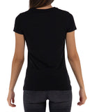 AX ARMANI D T-shirt con maxi logo glitter nero