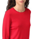 LIU JO JEANS Maglia girocollo con profilo lurex rosso