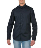 AX ARMANI U Camicia basic con logo in contrasto NAVY