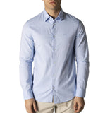 AX ARMANI U Camicia in cotone oxford celeste