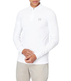 AX ARMANI U Polo manica lunga con piccolo logo bianco