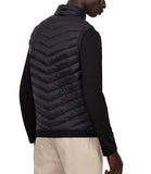 AX ARMANI U Smanicato gilet trapuntato con logo NERO/GRIGIO