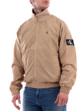 CK J U COL Giacca giubbotto bomber con logo UNPADDED HARRINGTON beige