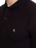 CK J U COL Polo slim embro badge logo nero