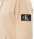 CK J U PRE Felpa con il cappuccio hoodie badge beige
