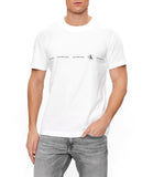 CK J U PRE T-shirt logo repeat bianco