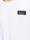 EA7 U T-shirt con tag logo EA7 bianco