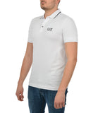 EA7 U Polo con piccolo logo bianco